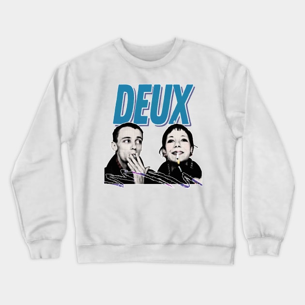 Deux - French Coldwave Crewneck Sweatshirt by DankFutura